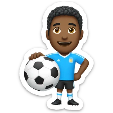 Un chico jugando fútbol  sticker