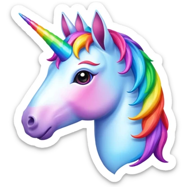 Rainbow unicorn sticker