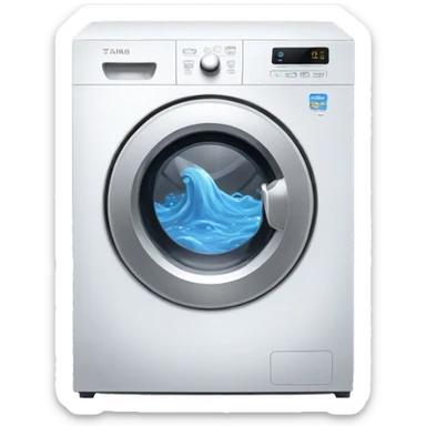 washing machine futuristic sticker