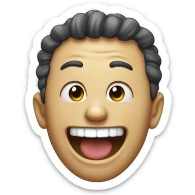 A face laughing hard sticker