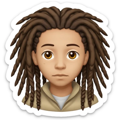 Lightskin Animoji with dreads  sticker