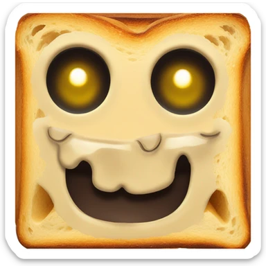 scary toast sticker