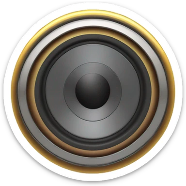 A speaker playing a song with a strong base sticker