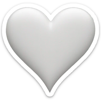 White heart  sticker