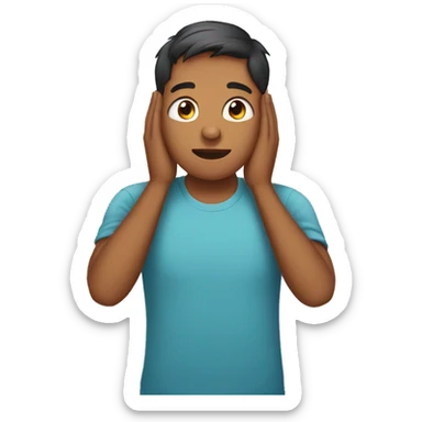 saying sorry by holding ears sticker