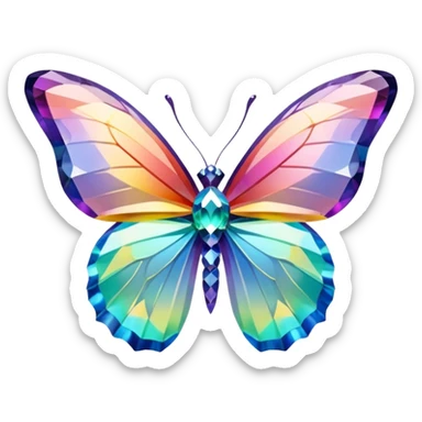 butterfly shaped 56-carat iridescent diamond sticker