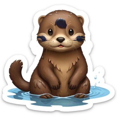 medieval animal in the lake sticker