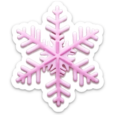 pink snowflake  sticker