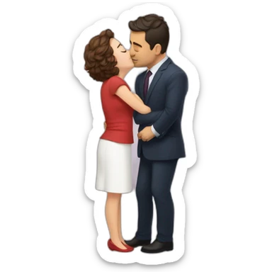 Gérald darmanin he kisses a woman who cry sticker