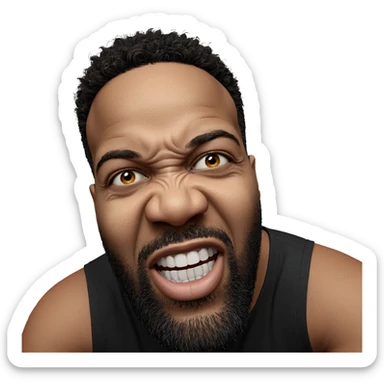 realistic portrait of a man sticker