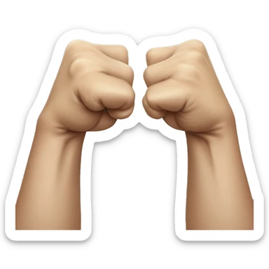 Two fists bumping together  sticker