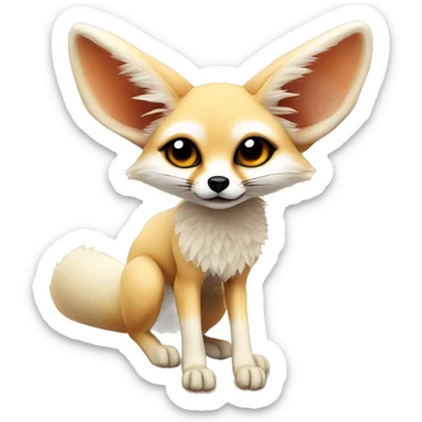 Fennec fox in desert sticker