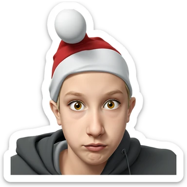 portrait of a solitary figure sticker