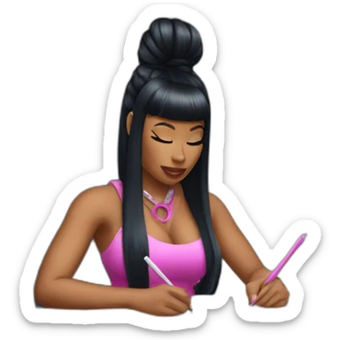 Nicki minaj writing sticker