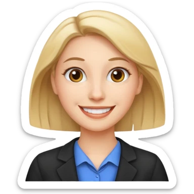 Young female teacher sticker