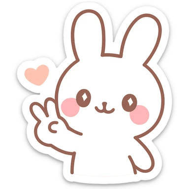 hand gesture, kawaii style sticker