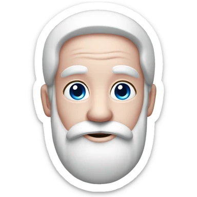Light Pink Santa with blue eyes sticker