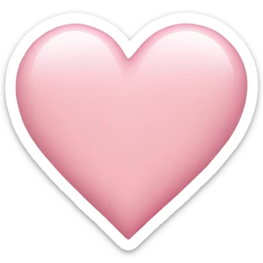 Light pink heart sticker