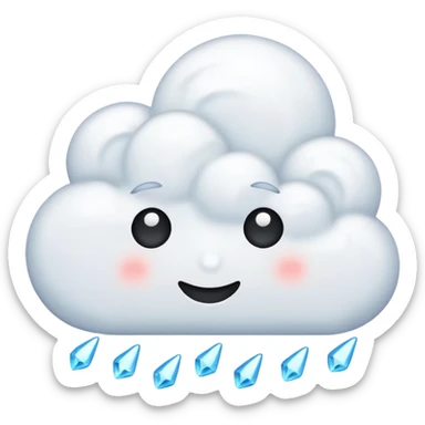 cloud with sparkles  sticker