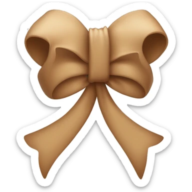 Light Brown bow  sticker