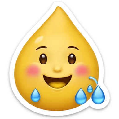 Un emoji qui pleure et qui sourit sticker
