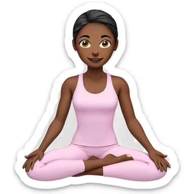 smiling girl with dark skin sticker