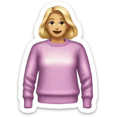 Ladies Glittery sweater  sticker
