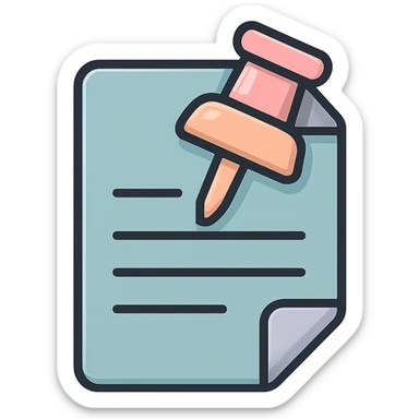 document push pin, heart shape, thick and volumetric, icon-color-outlined style, thin clean contours, soft rounded shapes, pastel palette #98B5BC, #B5B3C1, #C9A3C9, #E4C0CA, #F7DCD1, #F7C0AA, detailed shadows and highlights, soft lighting, transparent background sticker