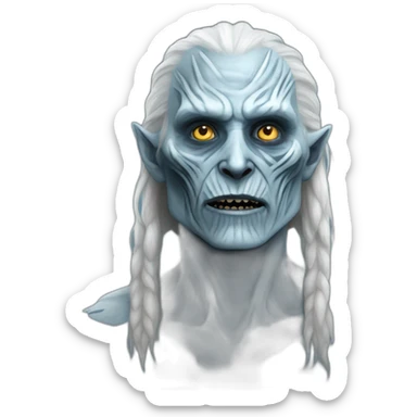 white walker upper body realistic sticker
