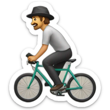 Borracho en bici sticker