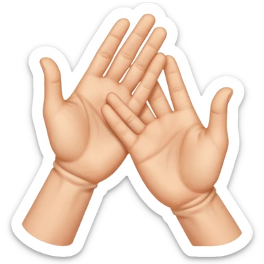 two emoji hands gesturing a strangling an invisible subject sticker