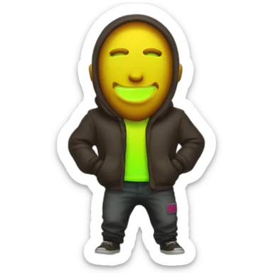 Juicy booty neon sign style man sticker