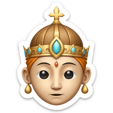 monk crown object icon, simple spiritual headpiece, wooden or bronze texture, minimal sacred design, subtle mystical aura, 3D cartoon style, mobile game icon style, centered, clean background, no text, no watermark
 sticker