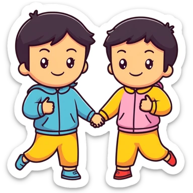 bestfriend girl and boy holding hands sticker