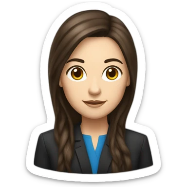 senate parliamentary assistant brunette long hair sticker