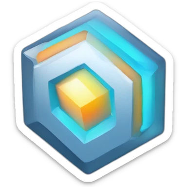 ion learning gradient 4d Tesseract logo hd sticker