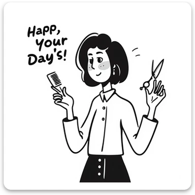 hair salon marketing flyer style, special promotion sticker