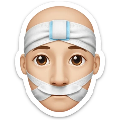 a big nose with a bandage on it  sticker