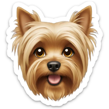 Yorkshire Terrier with a Head  sticker