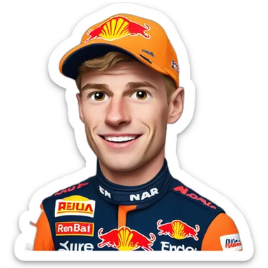 realistic photo of max verstappen sticker