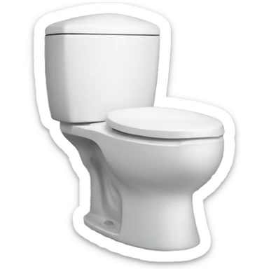 White toilet with male face coming out sticker
