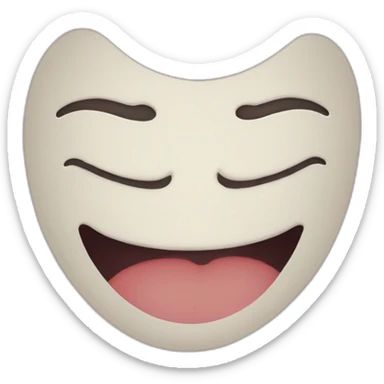 covering mouth while crying happy tears sticker