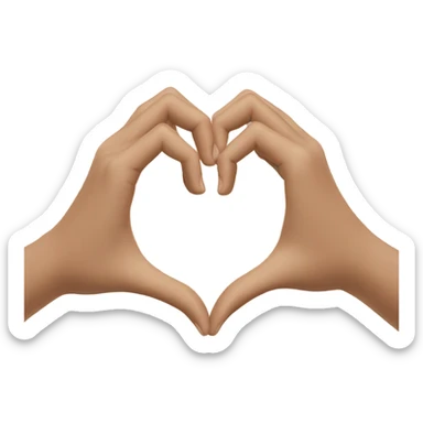 Heart with hands sticker