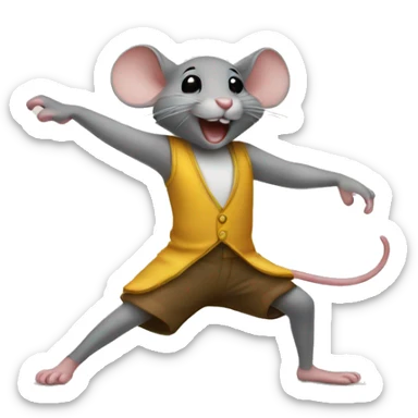 A little mouse dancing sticker