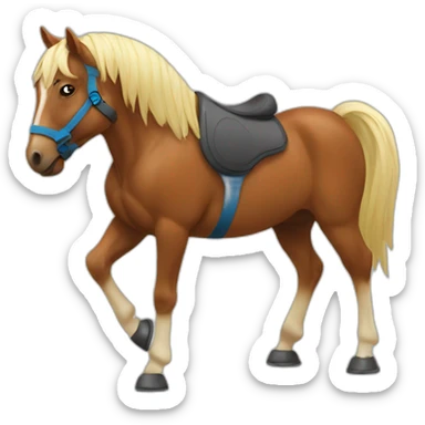 horse doing crossfit sticker
