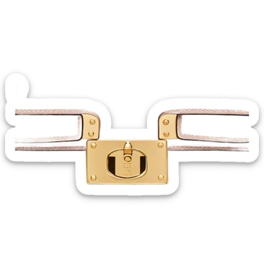 Hermes Kelly light pink bag with gold hardware sticker