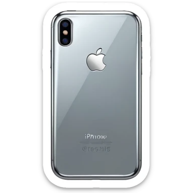 an elegant metallic chrome iphone sticker