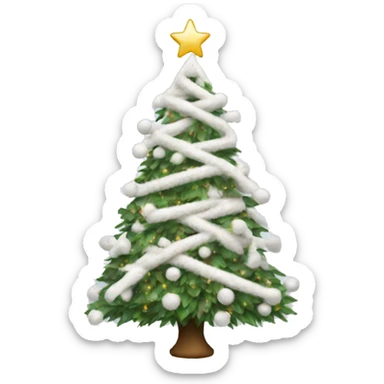 white christmas tree  sticker