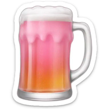 pink beer sticker