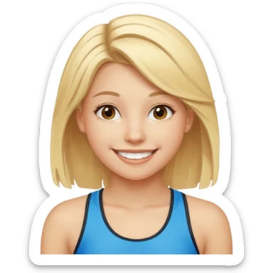 Jeune fille de 16 ans sportive et blonde et belle  sticker